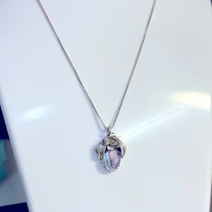 Vintage Sterling Silver Abalone Neckkace